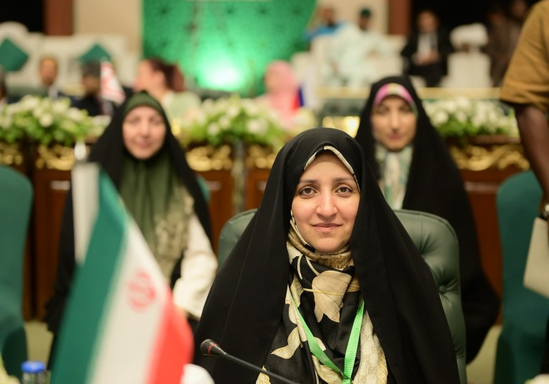 H.E. Zahra Behrouz-Azar, Vice President for Women and Family Affairs, representing the Islamic Republic of Iran at the 9th OIC Ministerial Conference on Women.