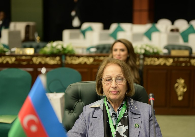 Sadagat Gahramanova, Deputy Chairperson of the State Committee for Family, Women and Children Affairs, representing the Republic of Azerbaijan at the 9th OIC Ministerial Conference on Women